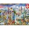 Puzzle 1500 pièces : Symboles d'Amérique du Nord - Educa