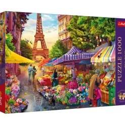 Puzzle 1000 pièces : Tea Time : Marché aux Fleurs, Paris - Trefl