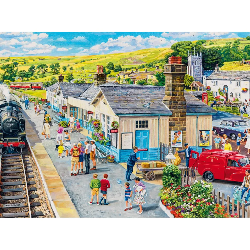 Puzzle 1000 pièces : Tea Time : La Station Village - Trefl