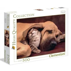 Puzzle 500 pièces : Tendresse animale - Clementoni