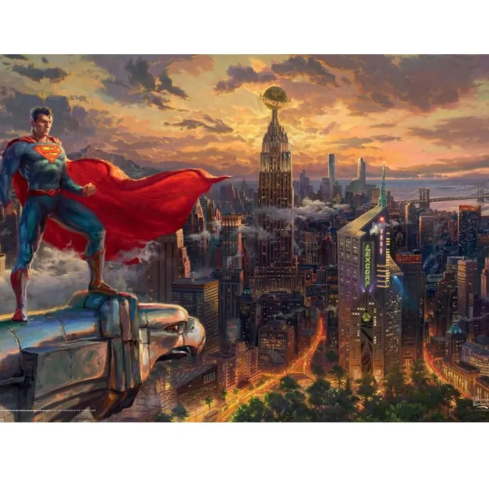 Puzzle 1000 pièces - Thomas Kinkade : Superman, protecteur de Metropolis - Schmidt