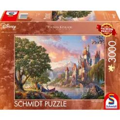 Puzzle 3000 pièces : Thomas Kinkade : Le monde magique de Belle, Disney - Schmidt