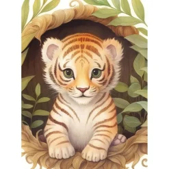 Puzzle 1000 pièces : Tigre mignon - Yazz puzzle