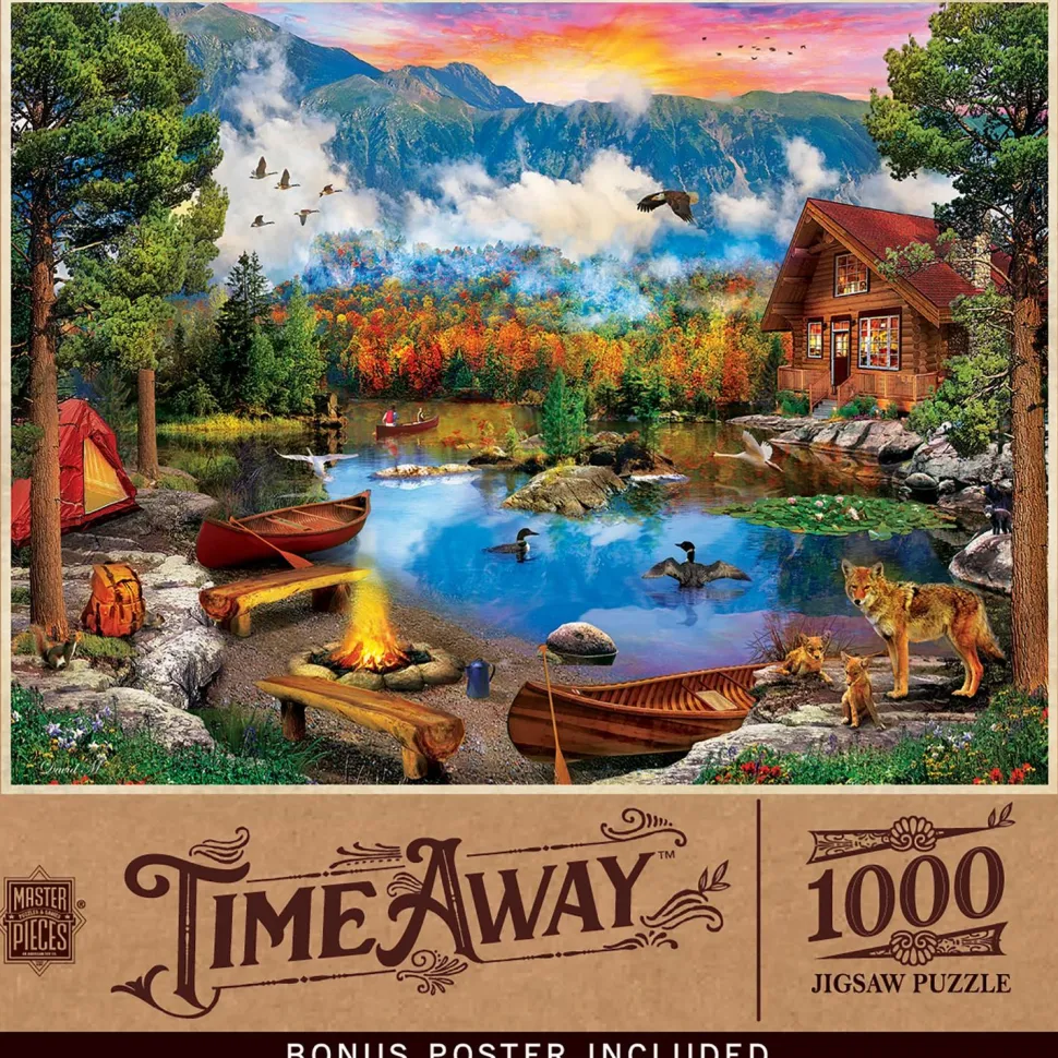 Puzzle 1000 pièces : Time Away - Canoë au coucher du soleil - Master Pieces