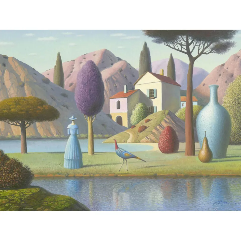 Puzzle 1000 pièces : Timeless : Dame En Bleu - Heye