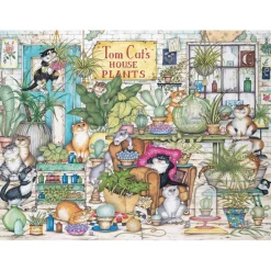 Puzzle 500 pièces : Tom Cat's House Plants - Ravensburger