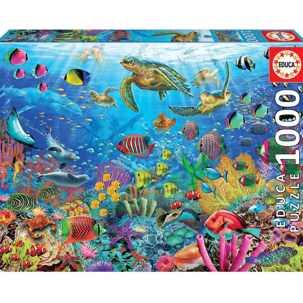 Puzzle 1000 pièces : Tortues Tropicales Fantastiques - Educa