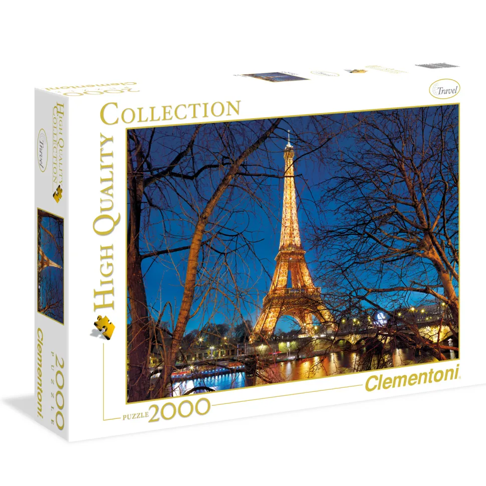 Puzzle 2000 pièces : Tour Eiffel illuminée - Clementoni