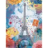 Puzzle 1500 pièces : Tour Eiffel multicolore - Nathan