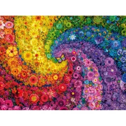 Puzzle 2000 pièces : Tourbillon de fleurs multicolores - Schmidt
