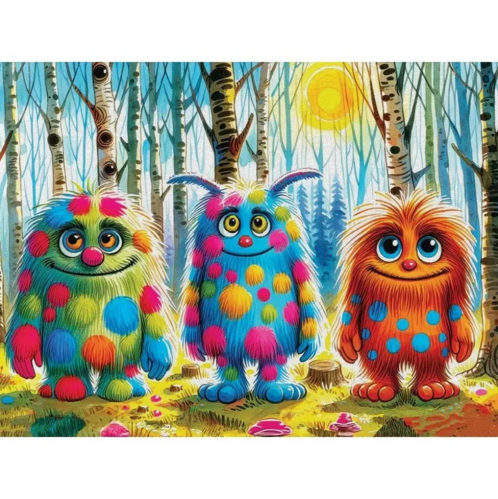 Puzzle 1000 pièces : TRIO DE MONSTRES - JaCaRou