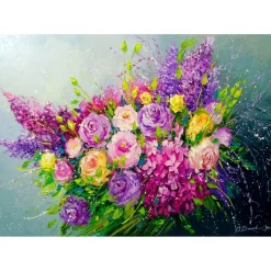 Puzzle 1000 Pièces : Un bouquet de roses Pour elle - EnjoyPuzzle