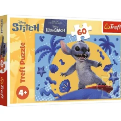 Puzzle 60 pièces : Un jour avec Stitch / Disney Stitch - Trefl