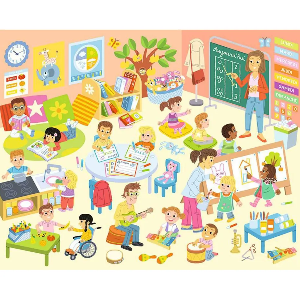 Puzzle 30 pièces : Une journée à l'école - Nathan