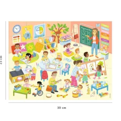 Puzzle 30 pièces : Une journée à l'école - Nathan