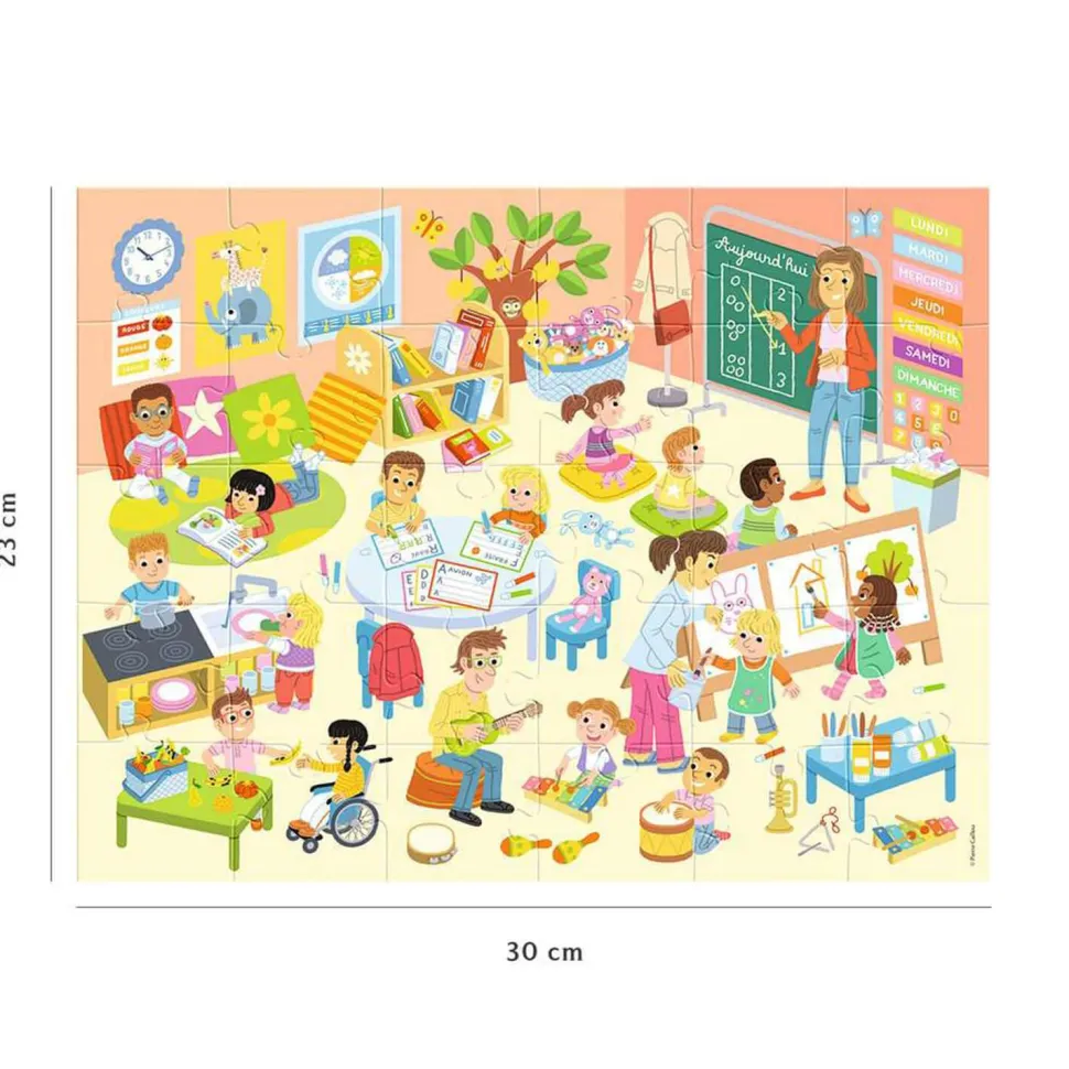 Puzzle 30 pièces : Une journée à l'école - Nathan