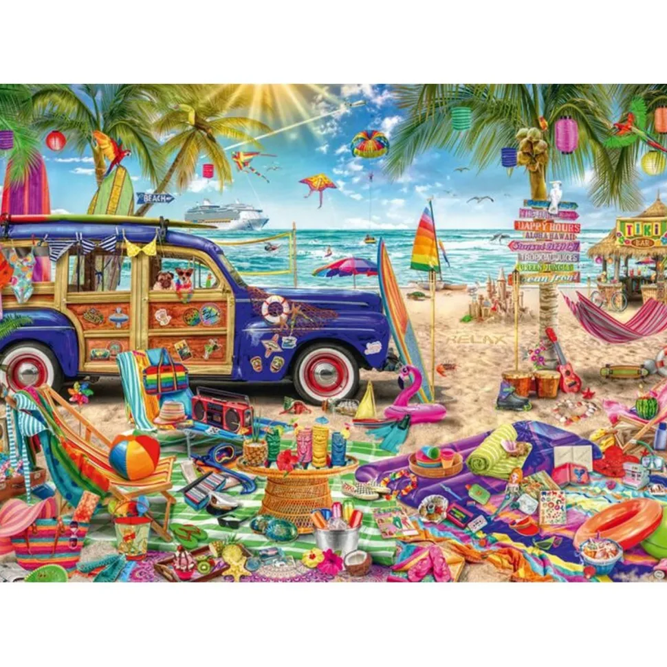 Puzzle 1000 pièces : Une plage haute en couleur - Schmidt
