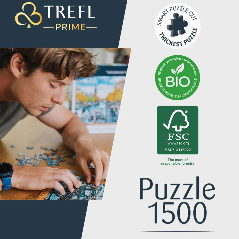 Puzzle 1500 pièces : Unlimited Fit Technology : Manhattan, New York, USA - Trefl Prime