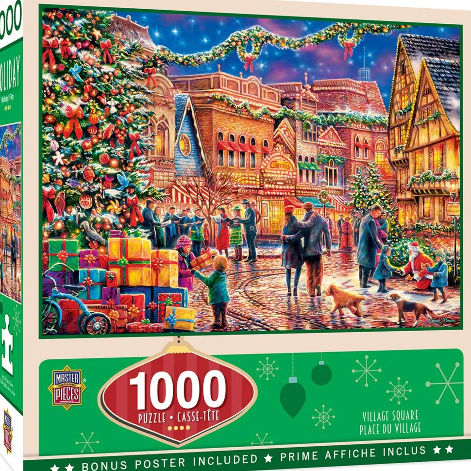 Puzzle 1000 pièces : Vacances - Place du Village - Master Pieces