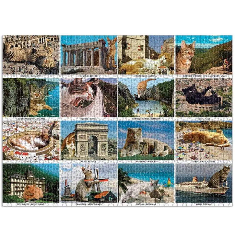 Puzzle 1500 pièces : Vacances de chats - Galison