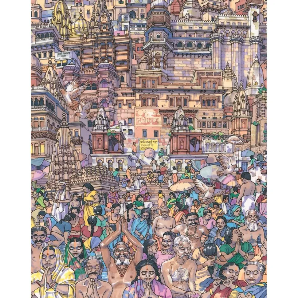 Puzzle 1000 pièces : Varanasi vibrante - New York Puzzle Company