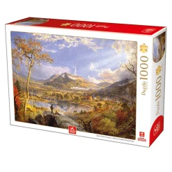 Puzzle 1000 pièces : Viaduc de Starruca Pennsylvanie, Jasper Francis Cropsey - DToys