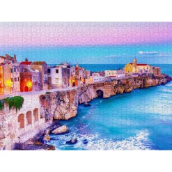 Puzzle 1000 Pièces : Vieste sur les rochers - Italie - EnjoyPuzzle