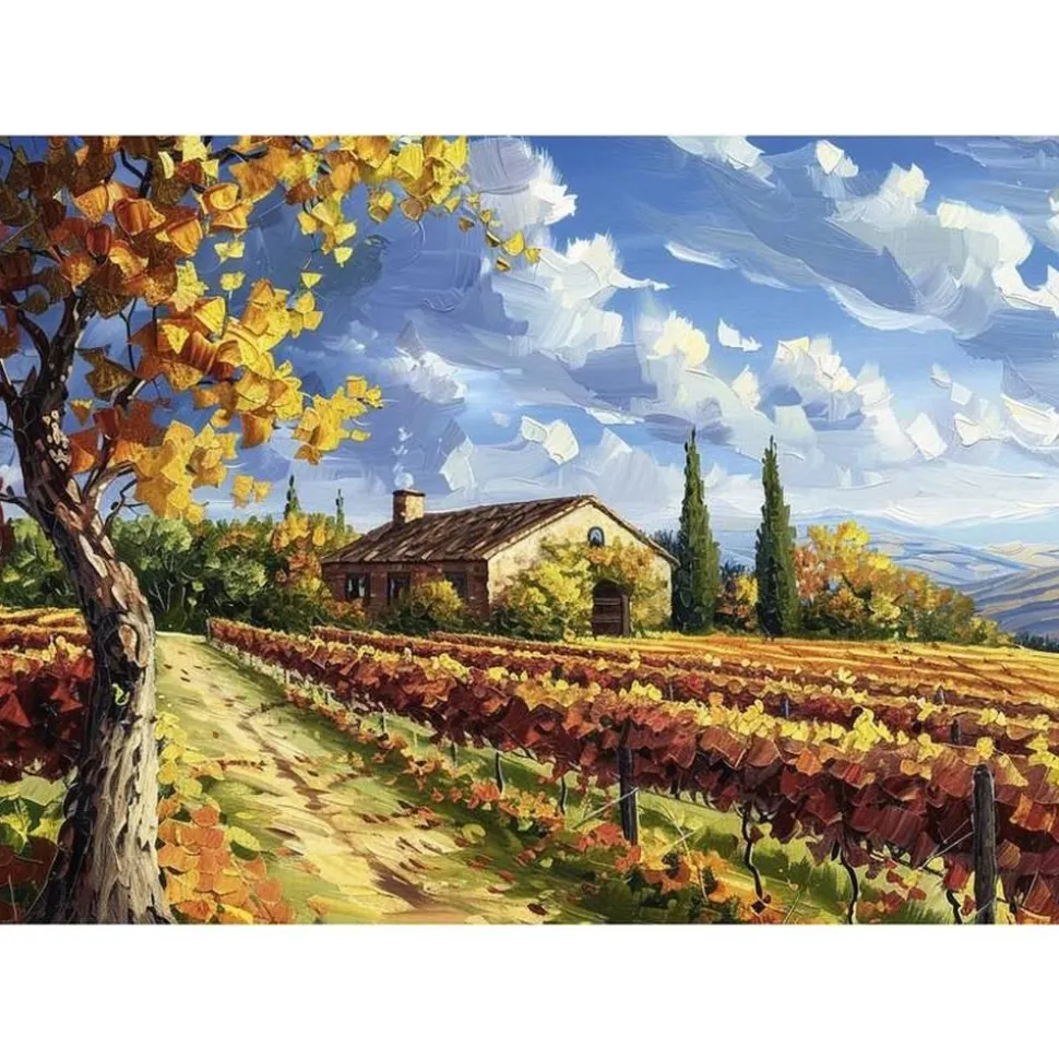 Puzzle 500 pièces : Vignoble - Dino