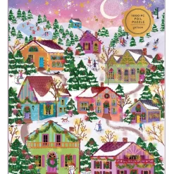 Puzzle 1000 pièces : Village des Sommets enneigés - Galison