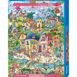 Puzzle 1000 pièces : ville joyeuse bon matin - Heye