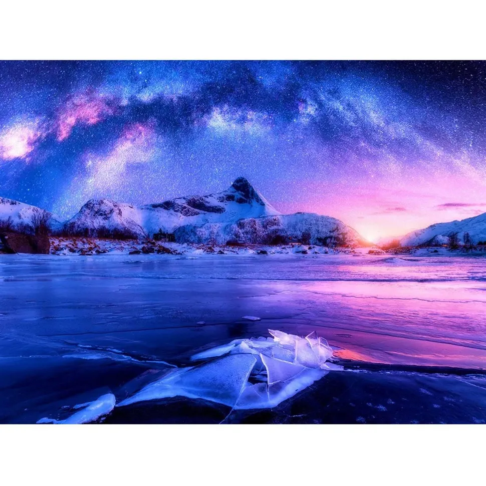 Puzzle 1000 Pièces : Voie lactée sur les îles Lofoten - Norvège - EnjoyPuzzle