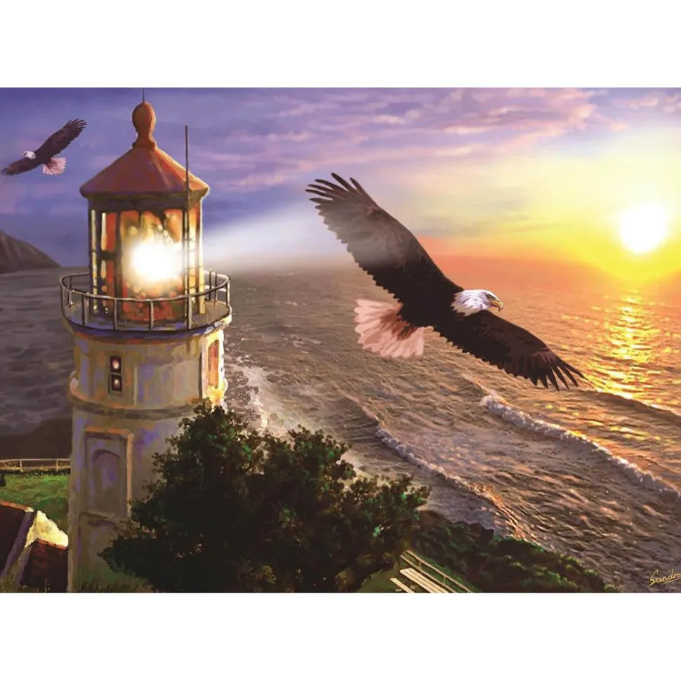 Puzzle 1000 pièces : Vol en hauteur au lever du soleil - Art Puzzle