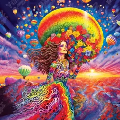 Puzzle 1023 pièces : Voler avec des fleurs - Yazz puzzle