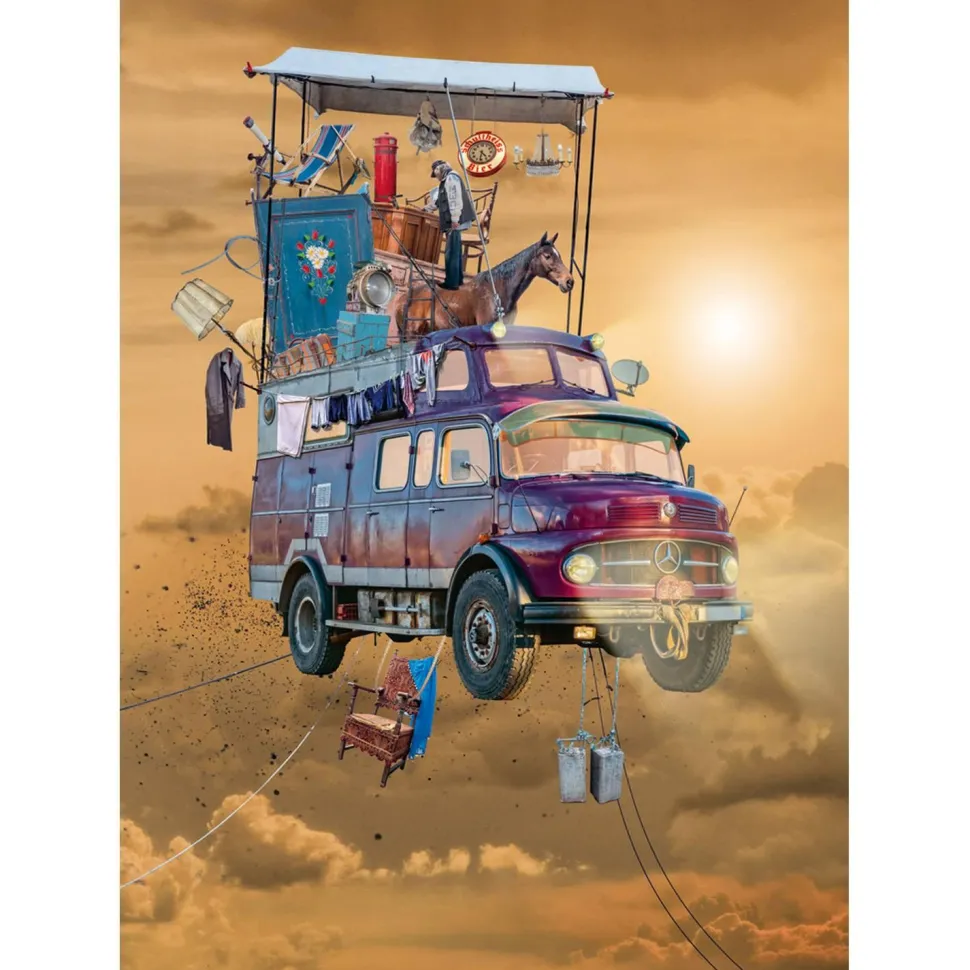 Puzzle 1000 pièces : voler haut maison mobile - Heye