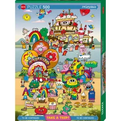 Puzzle 500 pièces : voyage avec j. burgerman - Heye