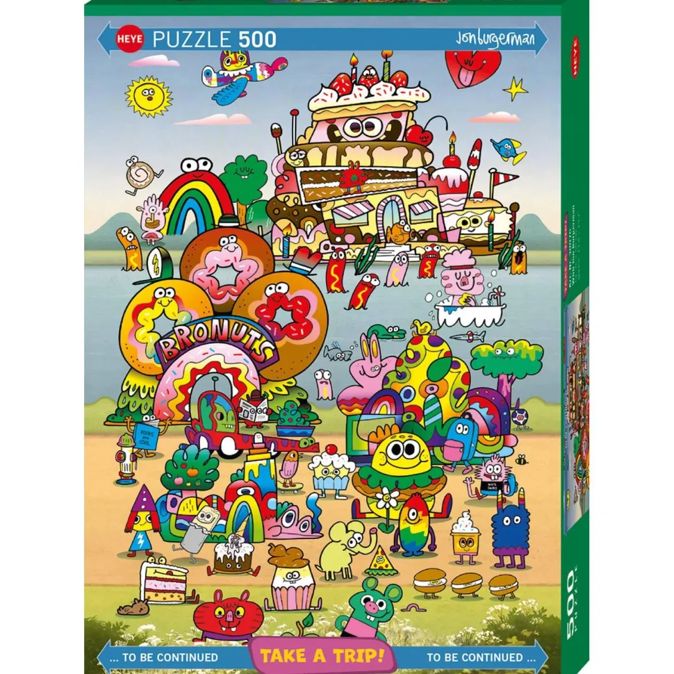 Puzzle 500 pièces : voyage avec j. burgerman - Heye