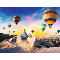 Puzzle 500 pièces : Voyage en montgolfiere - Nathan