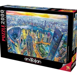 Puzzle 2000 pièces : Vue de Shanghai - Anatolian