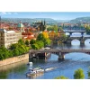 Puzzle 500 pièces : Vue des ponts, Prague - Castorland