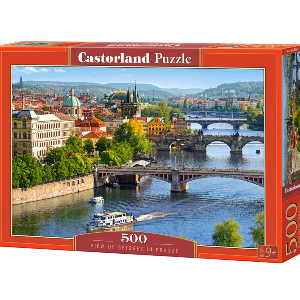 Puzzle 500 pièces : Vue des ponts, Prague - Castorland