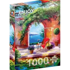 Puzzle 1000 Pièces : Vue Mer à Travers l'Arche - EnjoyPuzzle