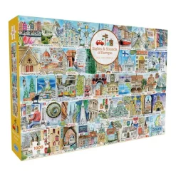 Puzzle 1000 pièces : Vues et sons d'Europe - Gibsons