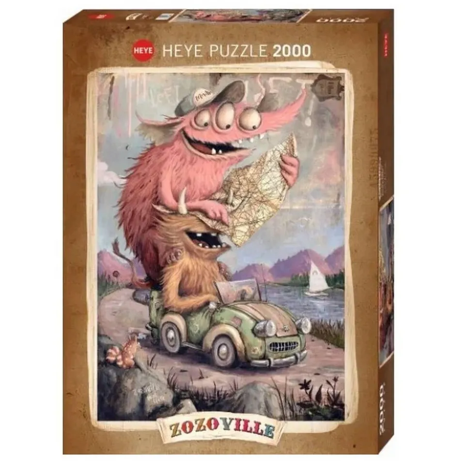 Puzzle 2000 pièces : Zozoville : Road Trippin - Heye