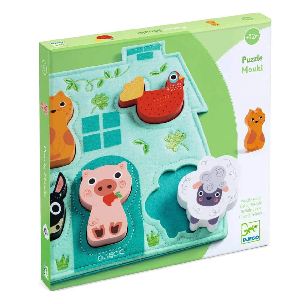 Puzzle 5 pièces bois : Mouki - Djeco