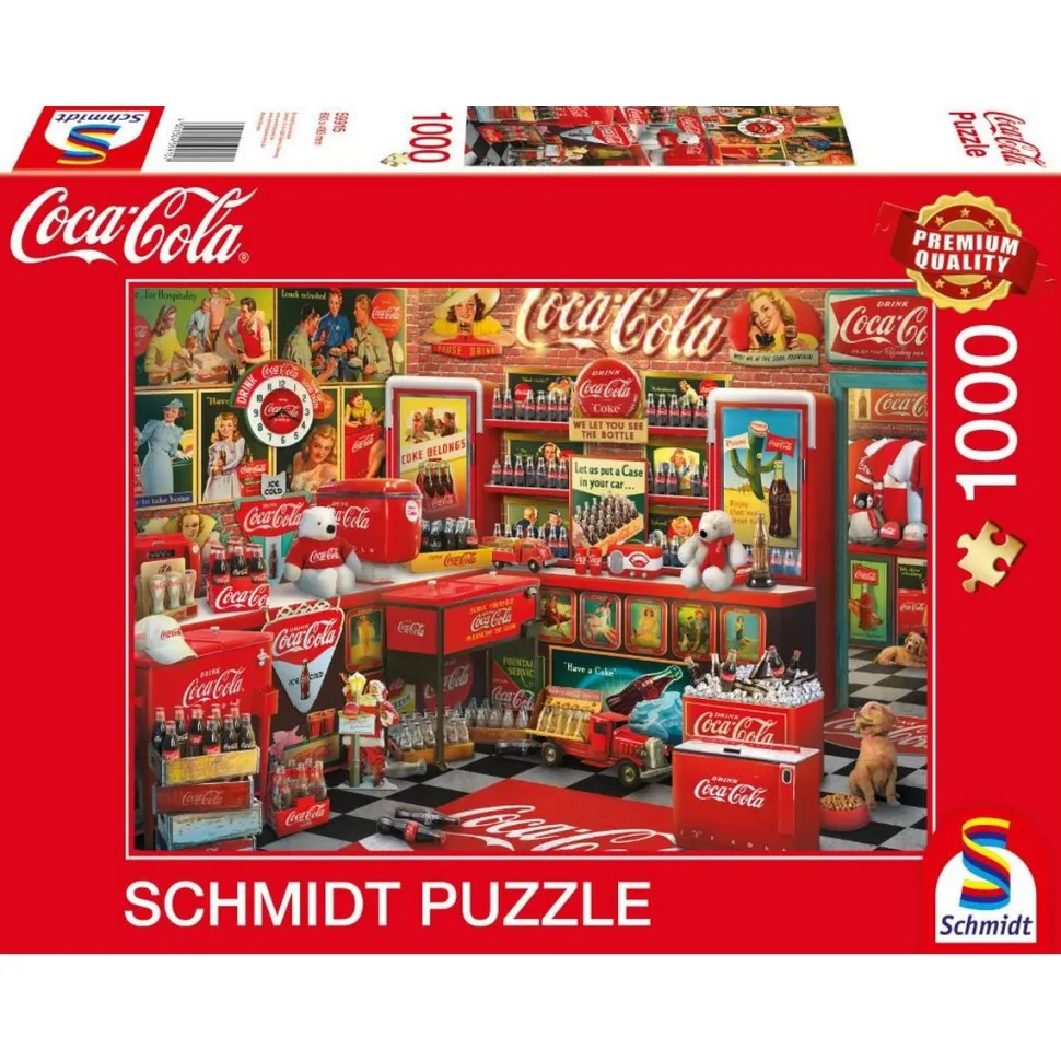 Puzzle 1000 pièces Coca Cola nostalgie - Schmidt