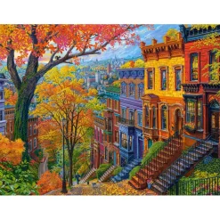 Puzzle 3000 pièces : Colline de la ville d’automne - Castorland