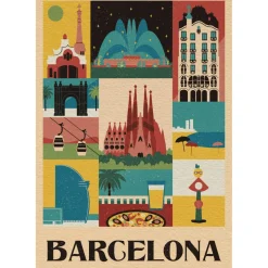 Puzzle 1000 pièces Compact : Style in the City - Barcelone - Clementoni