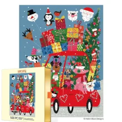 Puzzle 500 pièces de Noël : voiture festive et amusante - WerkShoppe