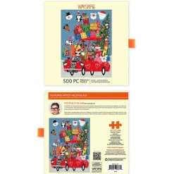 Puzzle 500 pièces de Noël : voiture festive et amusante - WerkShoppe