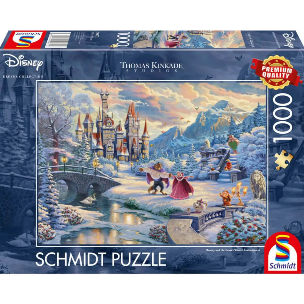 Puzzle 1000 pièces Disney : La Belle et la Bête en hiver - Schmidt